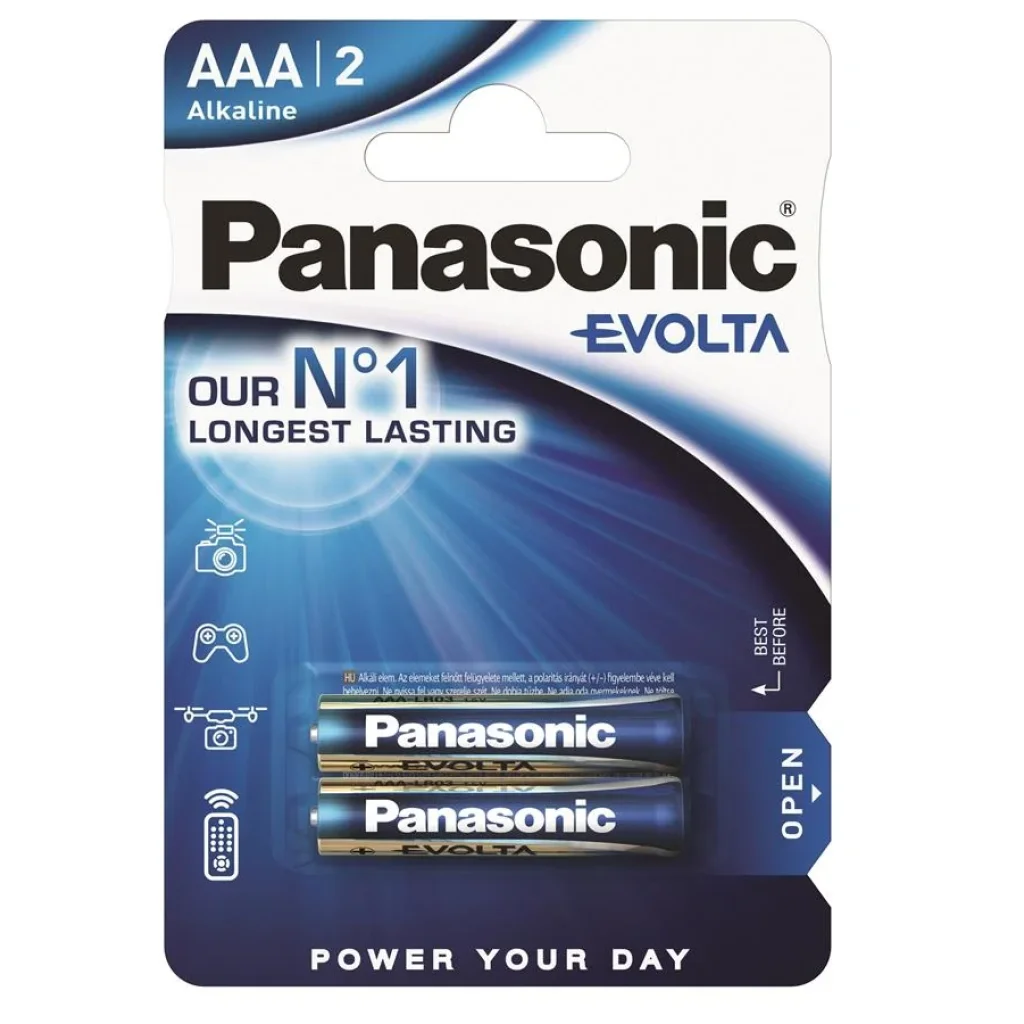 Батарейка Panasonic EVOLTA AAA BLI 2 ALKALINE
